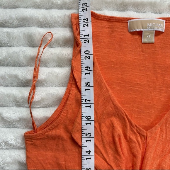 Michael Kors Sleeveless Blouse Tank Top Orange Womens XS - Picture 7 of 7